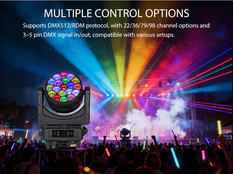 ヒーリング系 ライト 1セット Waterproof 19x40w BEE EYE Rotating Pixel Zoom Wash LED Moving